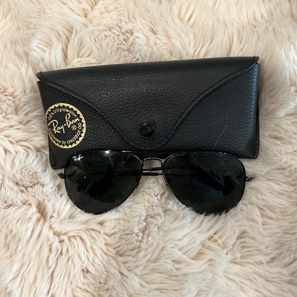 Ray ban 58mm Black Aviators